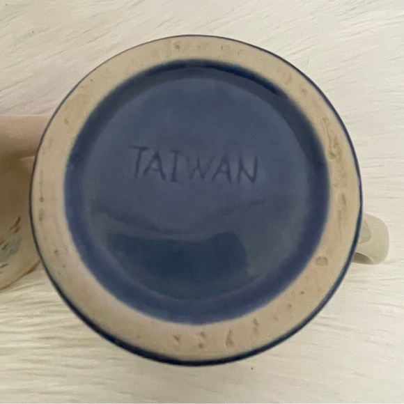 Set Of 3 Vtg Ceramic Coffee Mugs Cups Floral Bouquet Taiwan Spring Cottage Core - Picture 11 of 12